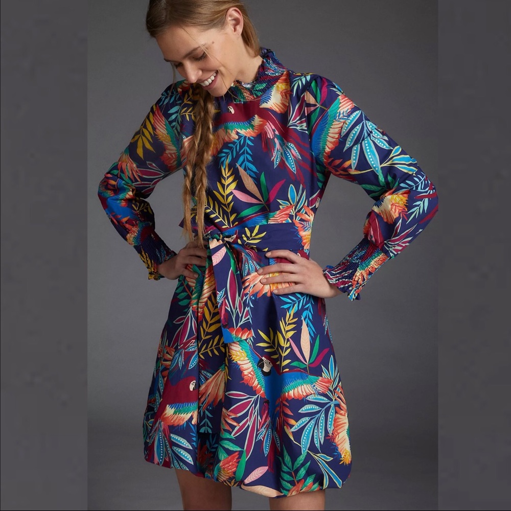 Anthropologie Farm Rio Aves Mini Dress